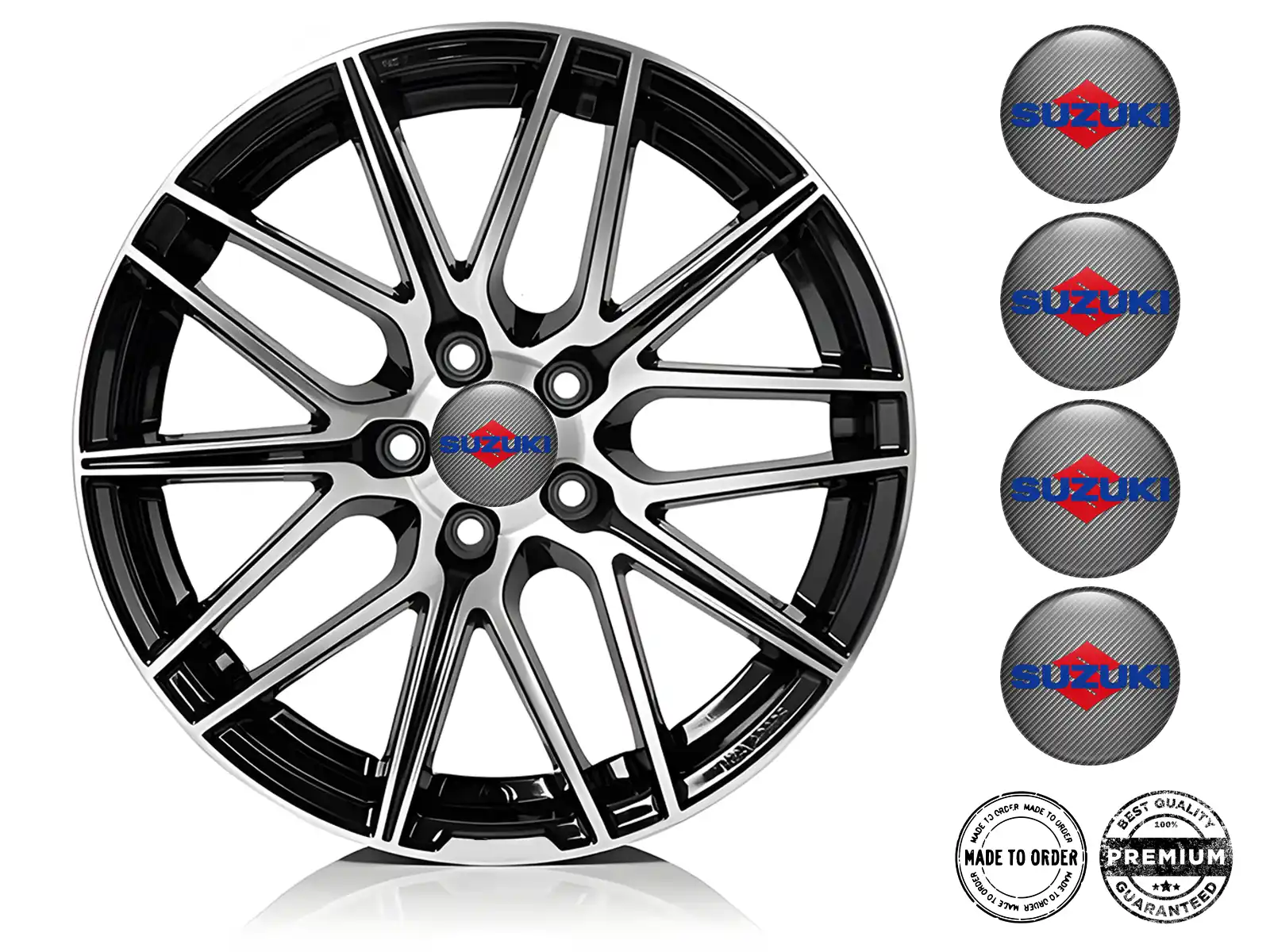 Suzuki Radaufkleber Ultra Quantum Momentum-Stil